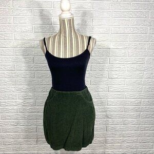 Stefano Basics Hunter Green Corduroy Mini Skirt Size 8